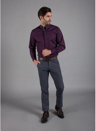 camisas moradas para hombre