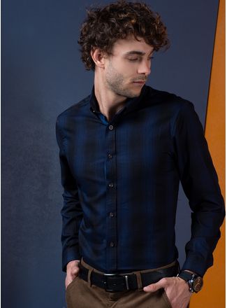 camisas azul rey para hombre
