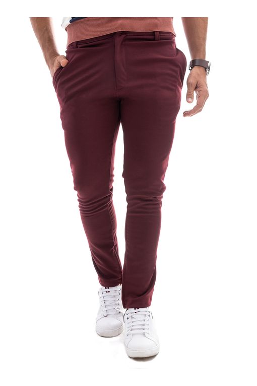 Pantalón guinda outlet hombre